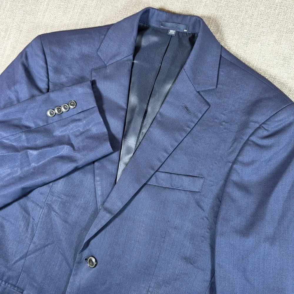 Jos. A. Bank Blazer Mens 40R Navy Blue 1906 Tailored Fit Wool Nylon Sport Coat